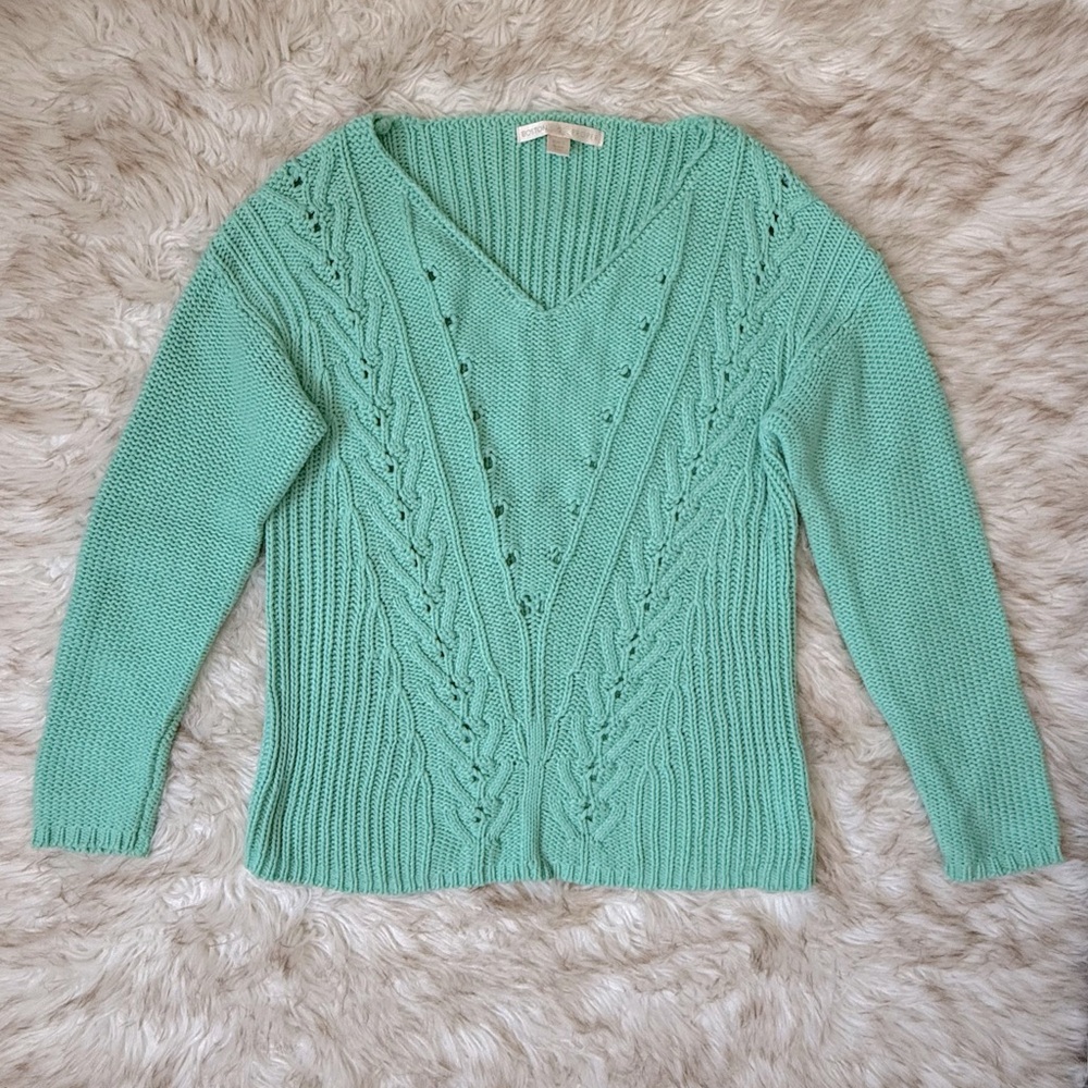 Boston Proper Cotton V-neck Sweater